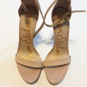 Sam Edelman strappy heels with embossing leather
